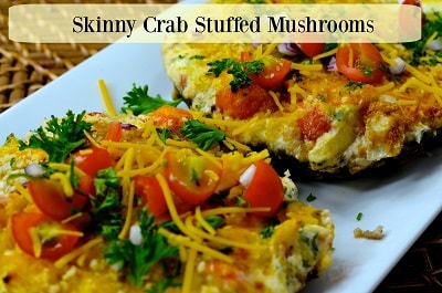 Skinny Crab Stuffed Mushrooms Recipe