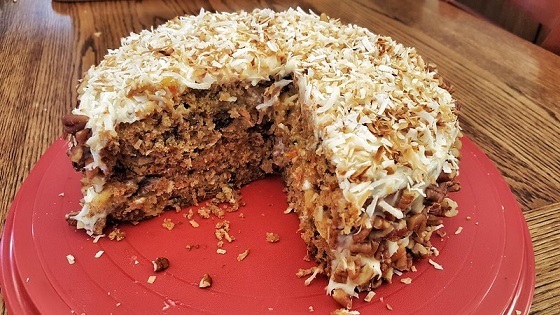 Carrot Cake with Coconut Cream Cheese Frosting Recipe