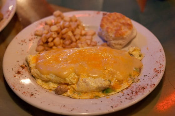 Cajun Breakfast and Brunch recipes, omelette, praline syrup, shrimp and grits...