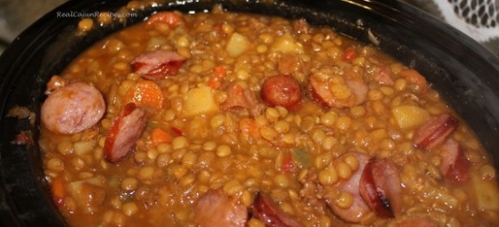 Lentil Bean Soup, northern beans are great in this recipe.