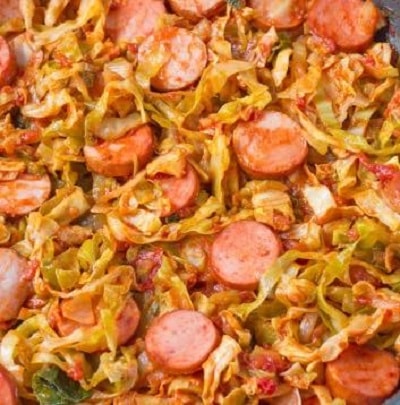 Fried Cabbage With Sausage Recipe