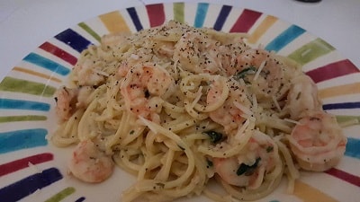 Shrimp, Spinach and Herb Pasta